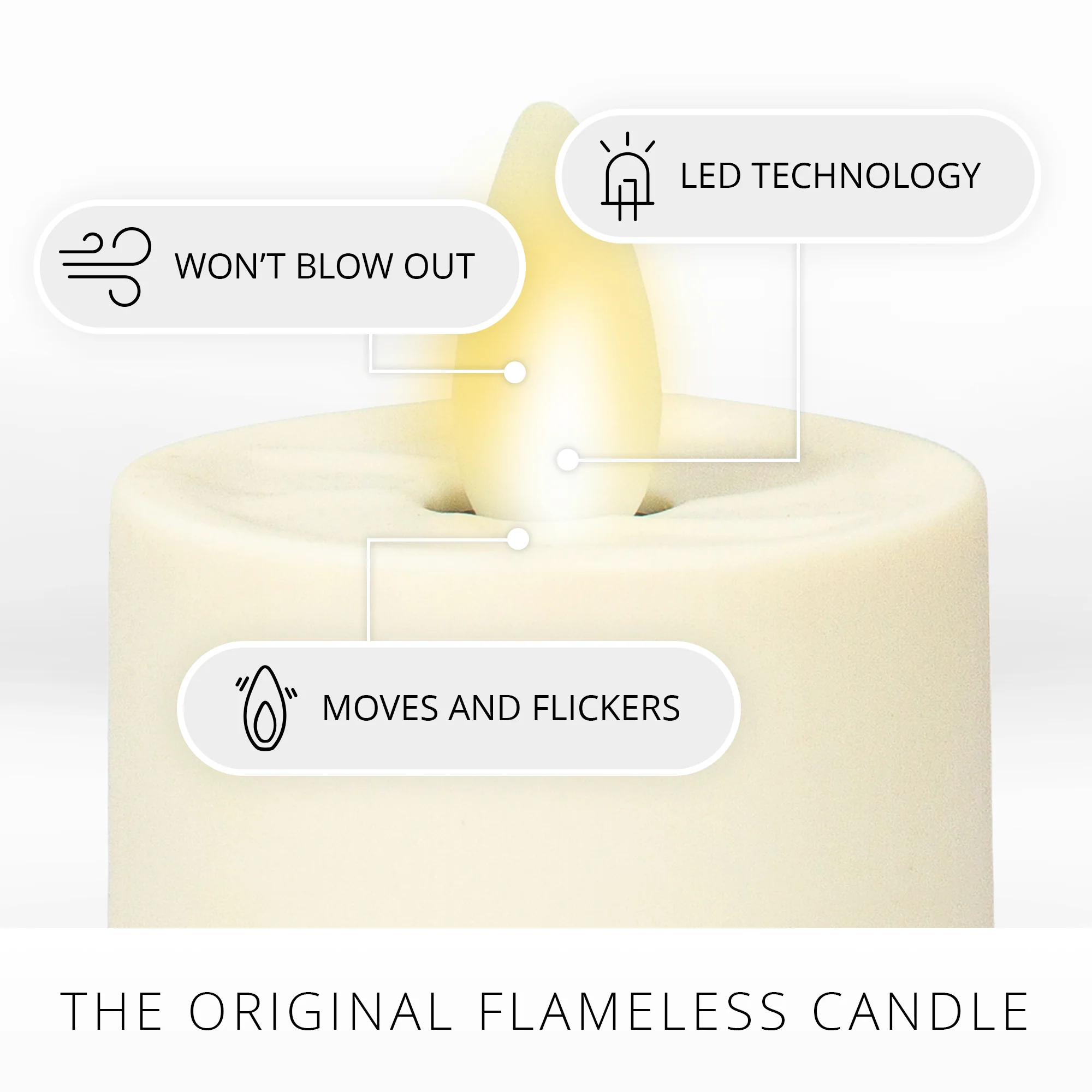 Baked Clay Flameless Candle Nightlight - Image 4