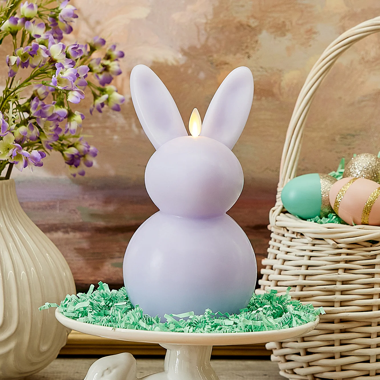 Gentle Lavender Flameless Candle Easter Bunny Rabbit - Image 7