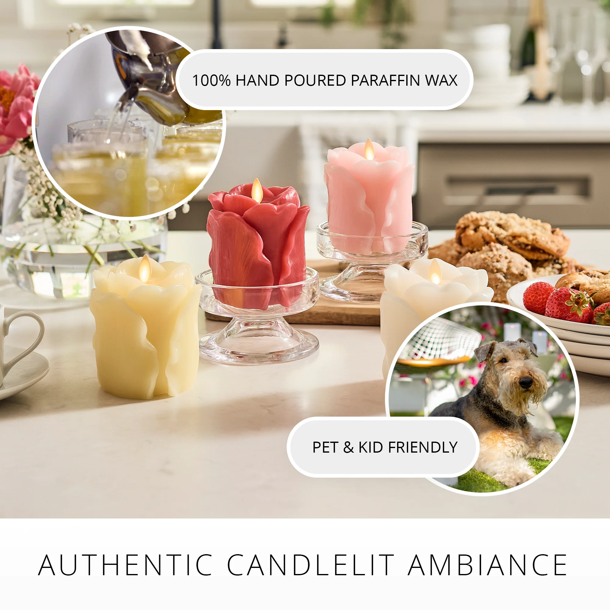 Lemon Chiffon Flameless Candle Rose Bud - Image 6