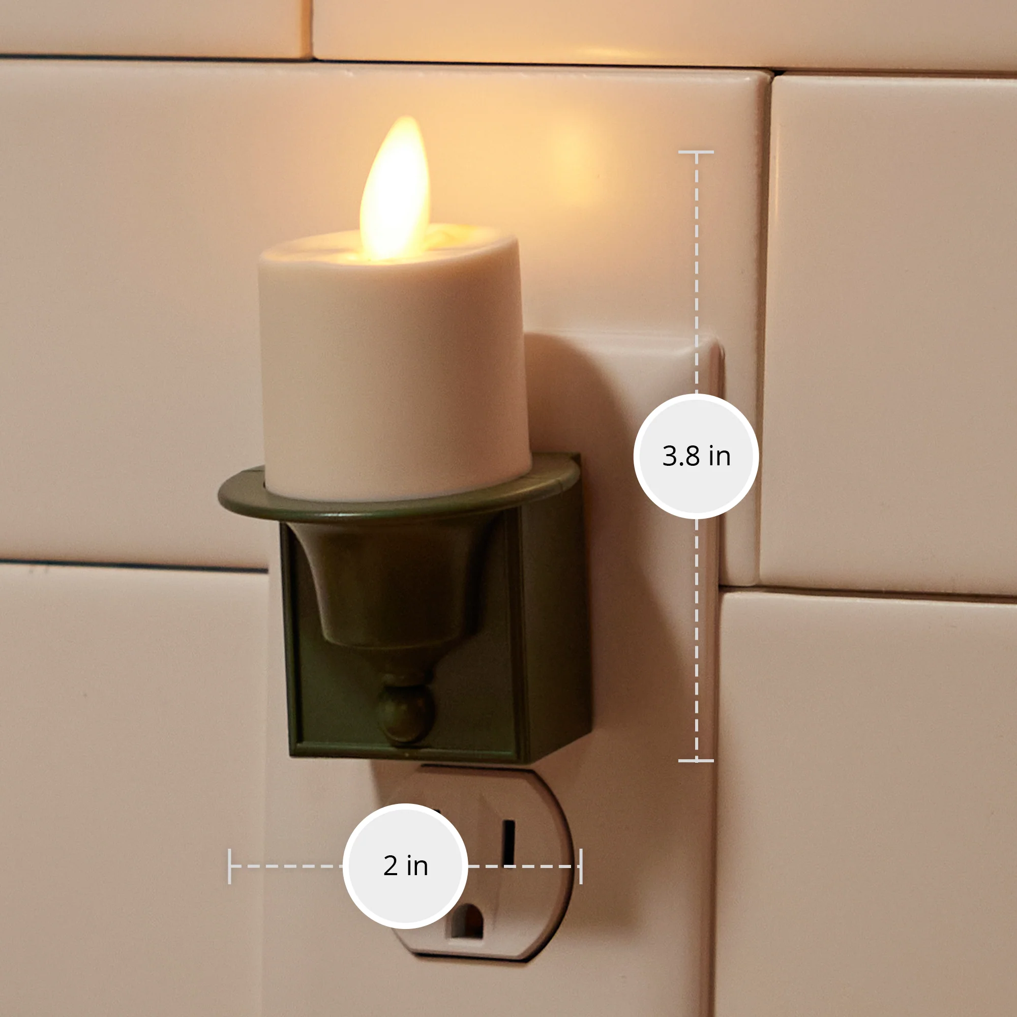 Loden Green Flameless Candle Nightlight - Image 6