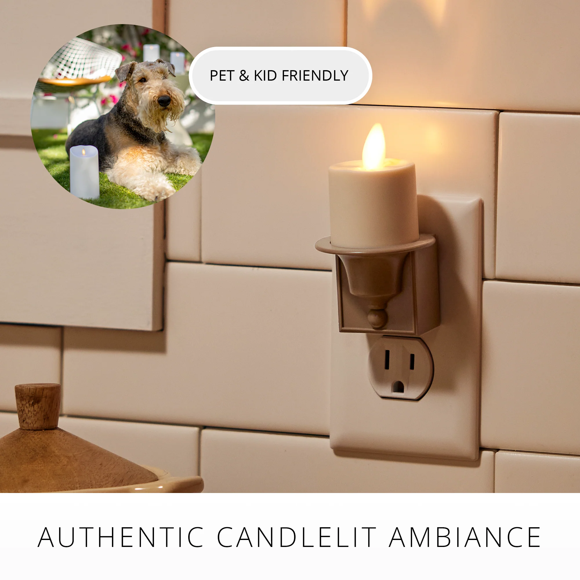 Timeless Taupe Flameless Candle Nightlight - Image 5